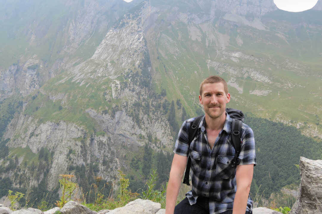Georg Meyer, in the mountains